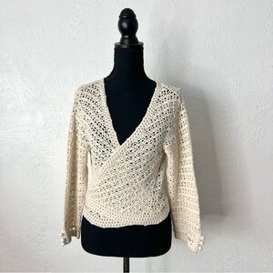 Y2K Jones wear jeans white cream, crochet top